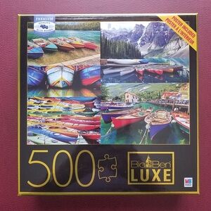 Big Ben Luxe Boats 500-Piece Jigsaw Puzzle Deluxe Blue Board Hasbro Cardinal